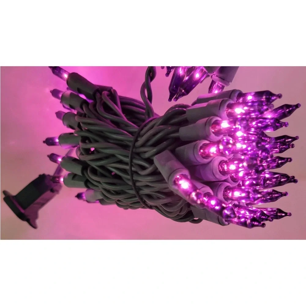 4x GE String-A-Long 100ct Purple String Lights Incandescent Halloween Christmas